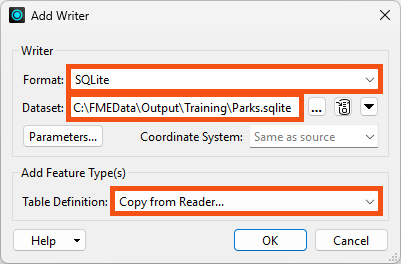 Adding SQLite writer